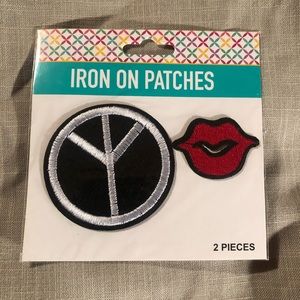 8855 Iron on Patches For Clothes Lips Peace Sign Fashion & Decorative Uses